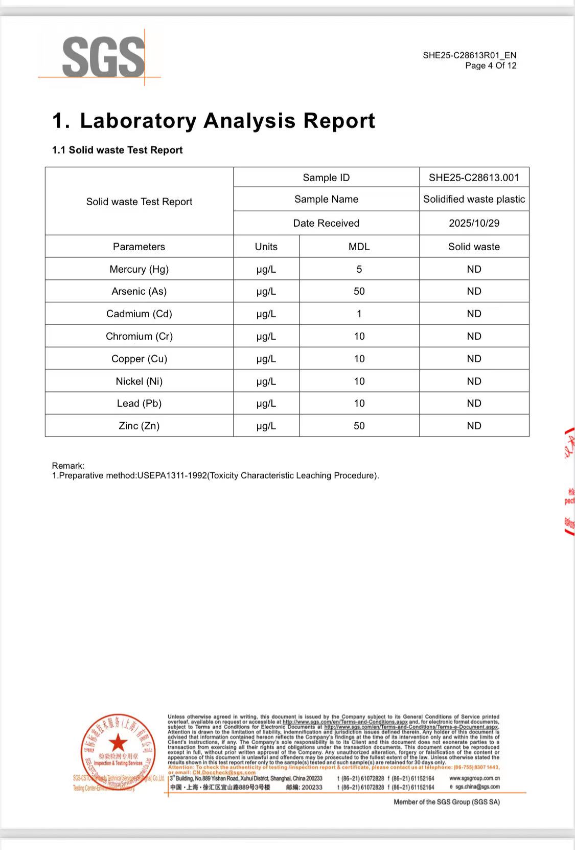 SGS Report Page 4